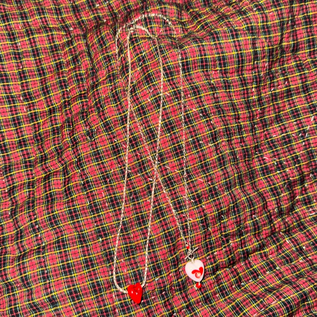 Heart Charms And Necklaces Lot Of Two